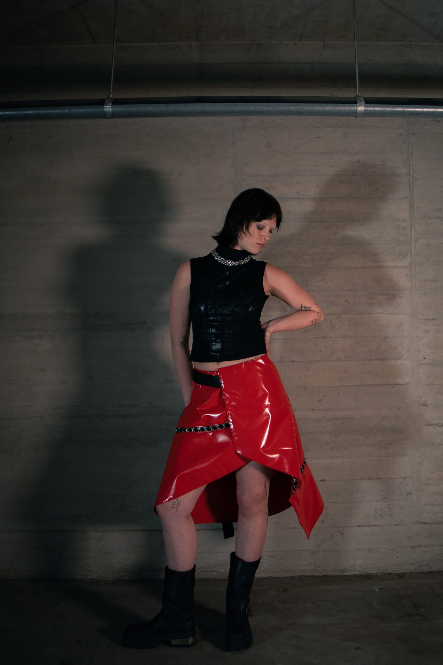 Long overlap skirt