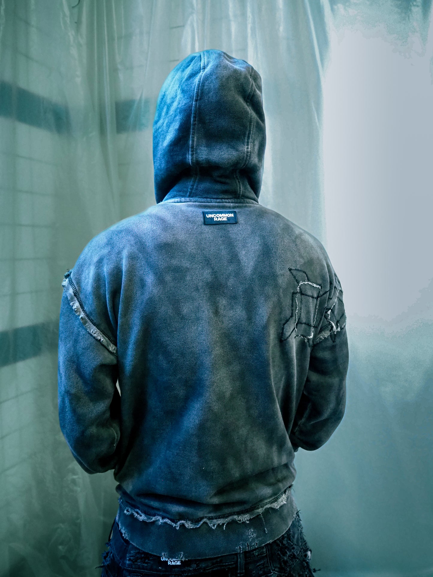 Destroyed cut-out hoodie