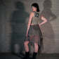 Double layer draped skirt