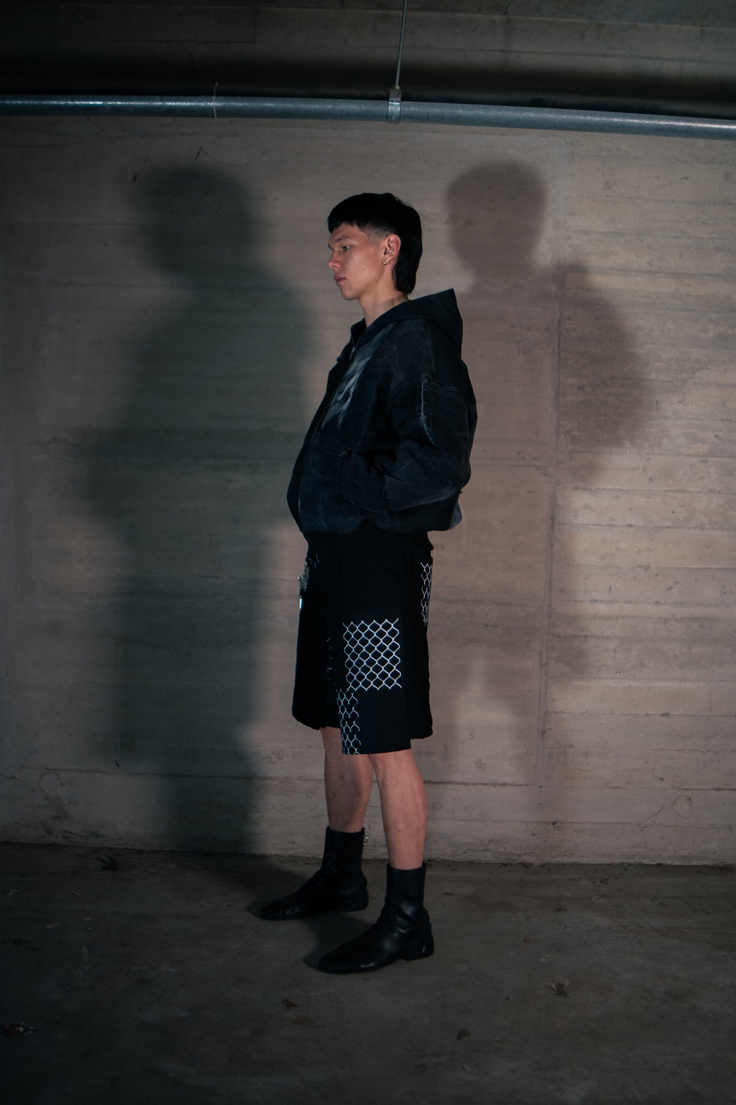 Denim Patchwork Hooded Jacket