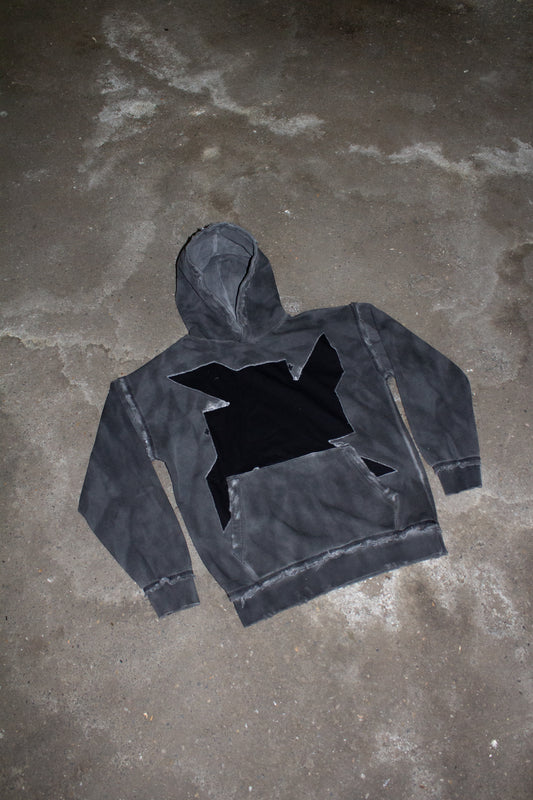 Destroyed cut-out hoodie