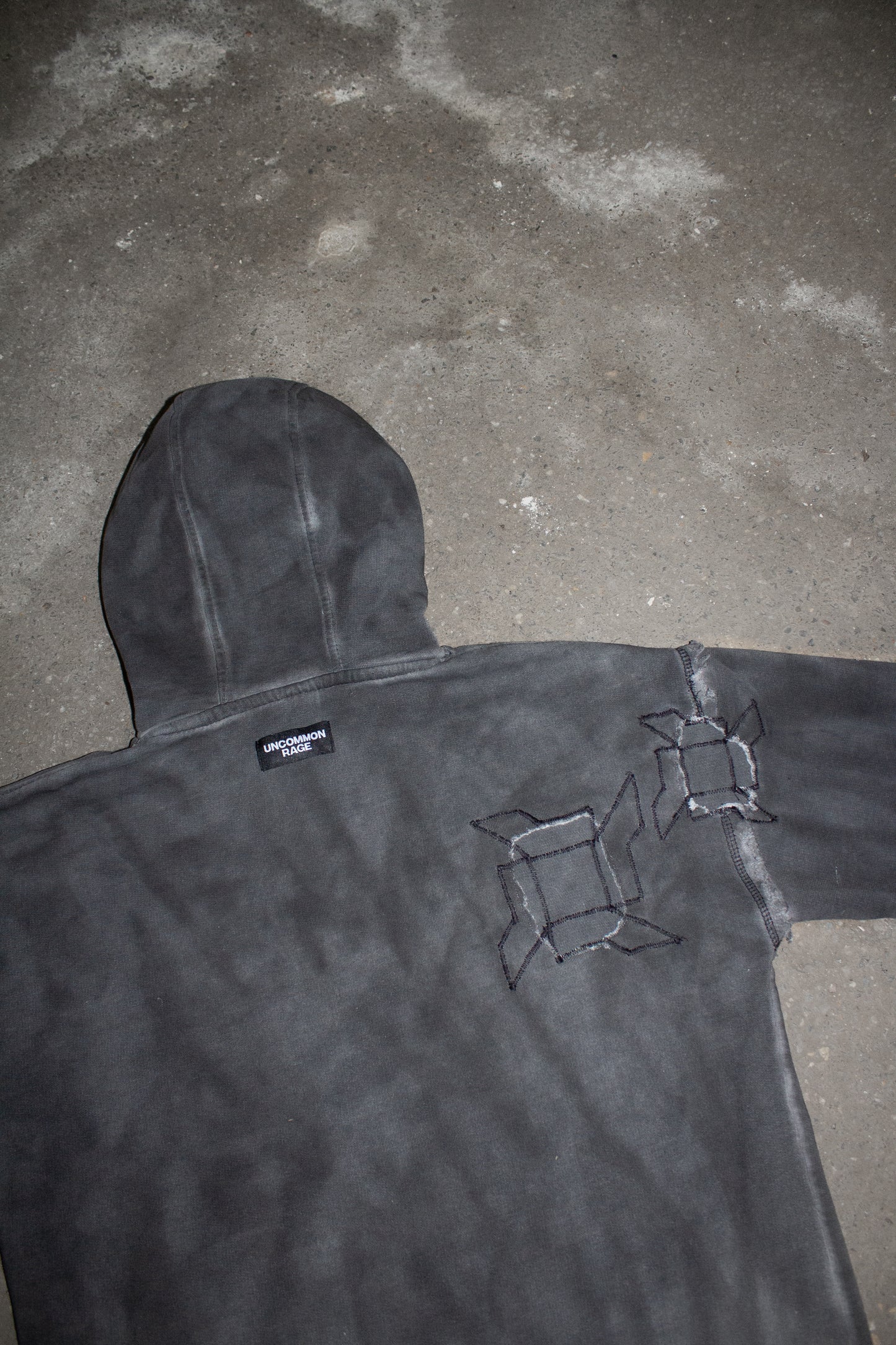Destroyed cut-out hoodie