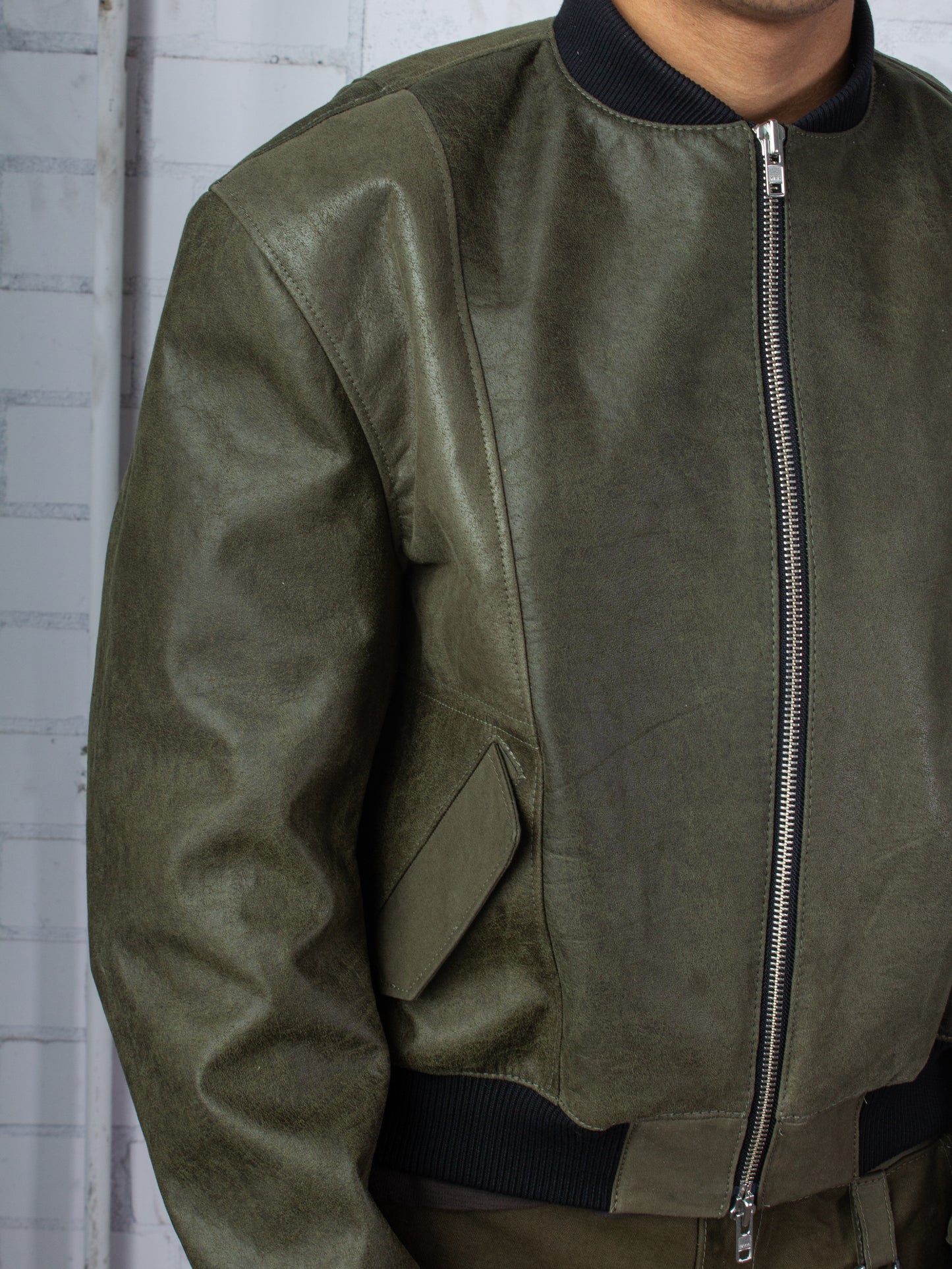 Leather Bomber Jacket