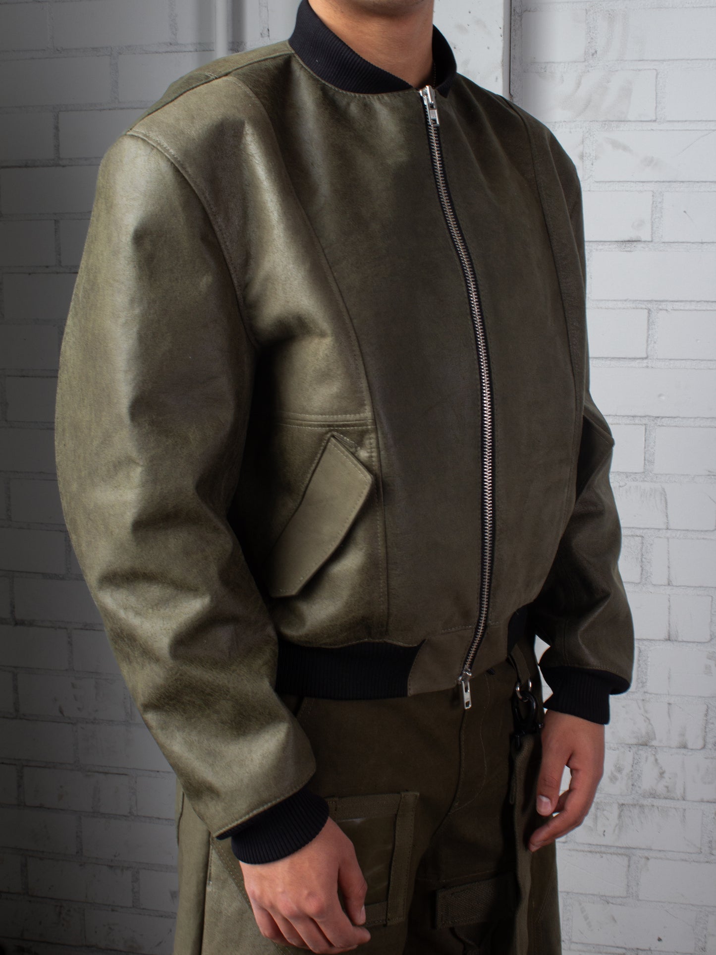 Leather Bomber Jacket